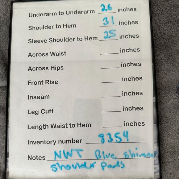 Cato Plus Blue Shimmer Blouse NWT Long Sleeve Button Up Shoulder Pads Retro Glam - Picture 3 of 9